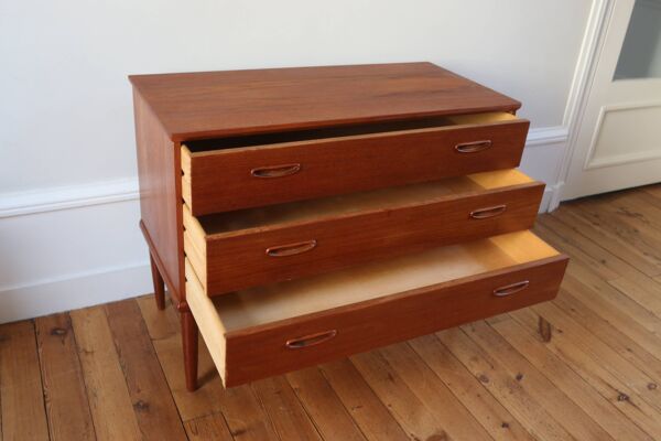 Commode scandinave vintage en teck danemark, 1960