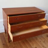 Vintage Scandinavian teak chest of drawers, Denmark, 1960