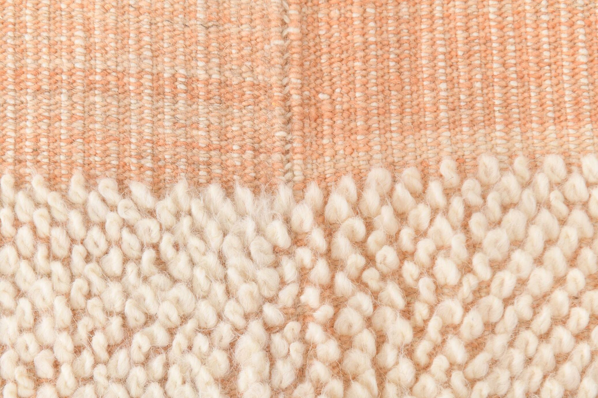 4x7 Salmon Beige Handmade Turkish Vintage Rug