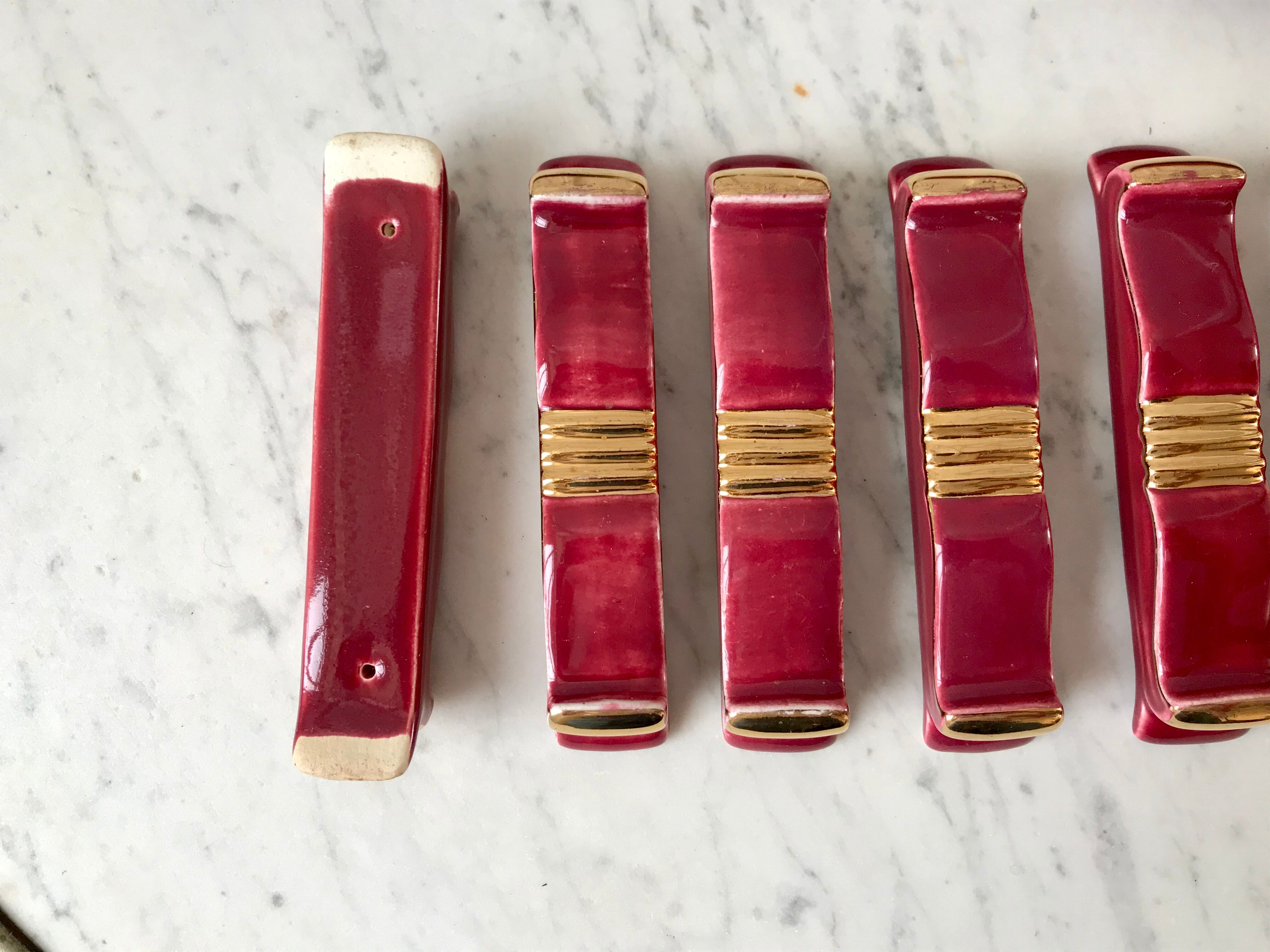 Art Deco set wine lees color 30s