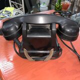 Old black bakelite phone