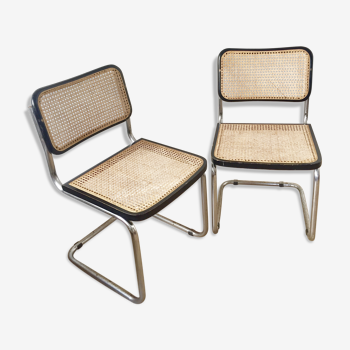 Lot de 2 chaises cesca modèle B32 de Marcel Breuer