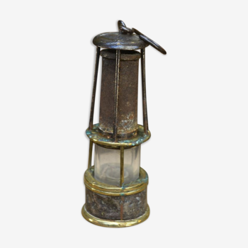 Metal and brass miner's lamp