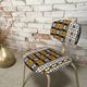 Chaise vintage strafor tubulaire revisité ethnique avec du wax