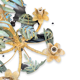 Bamboo chandelier with five lights in painted sheet metal