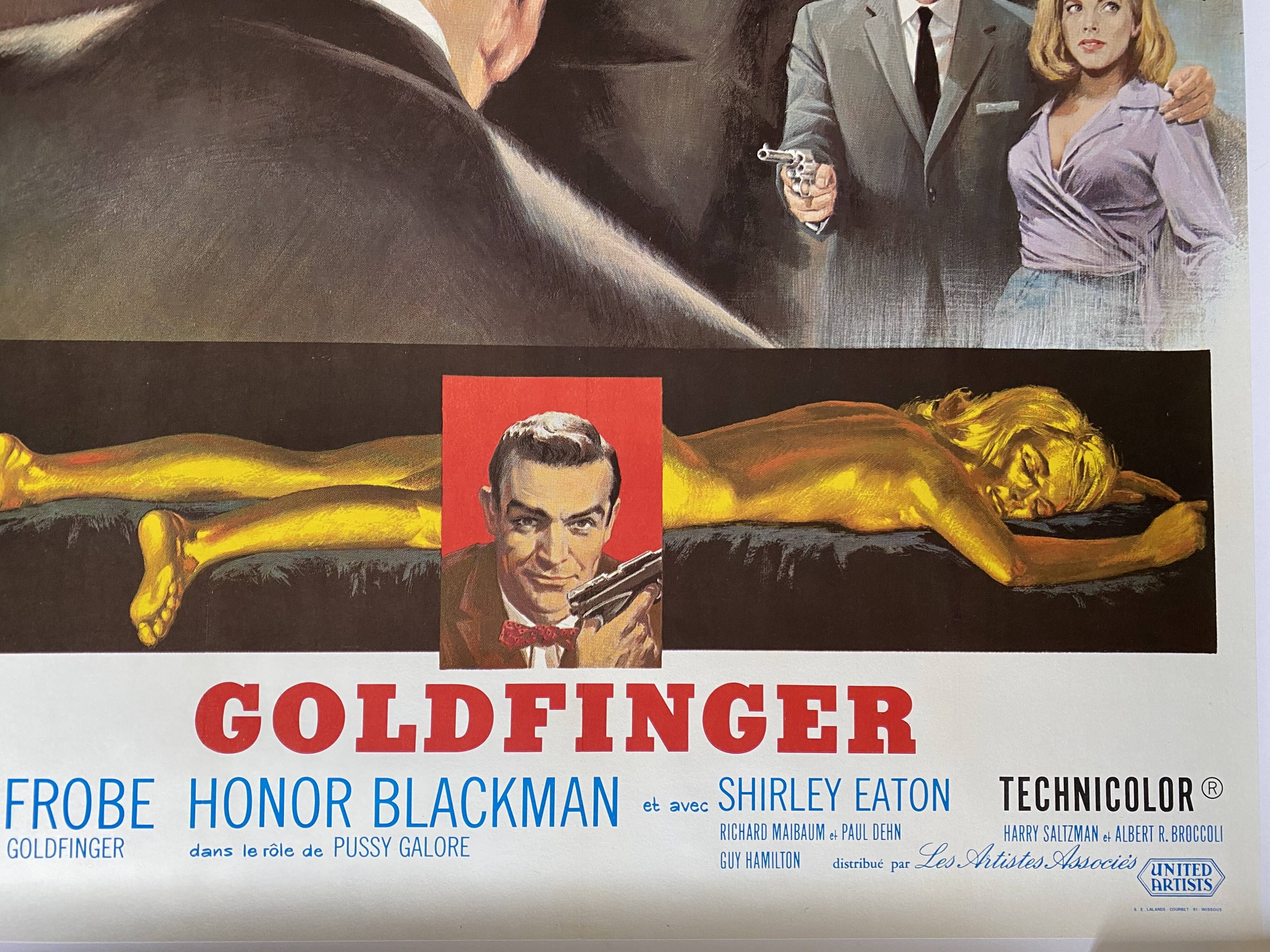 Movie poster "Goldfinger" Sean Connery, James Bond 120x160cm 1970