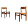 2er Set dänische Teakholz Esszimmerstühle danish design Vintage