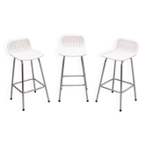 Rohe Noordwolde set of 3 Rattan Bar Stools 1960s Holland
