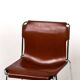 Ensemble de 4 chaises vintage italiennes en chrome et cuir des années 1970