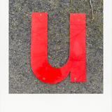 Ancient letter aluminium sign dibond