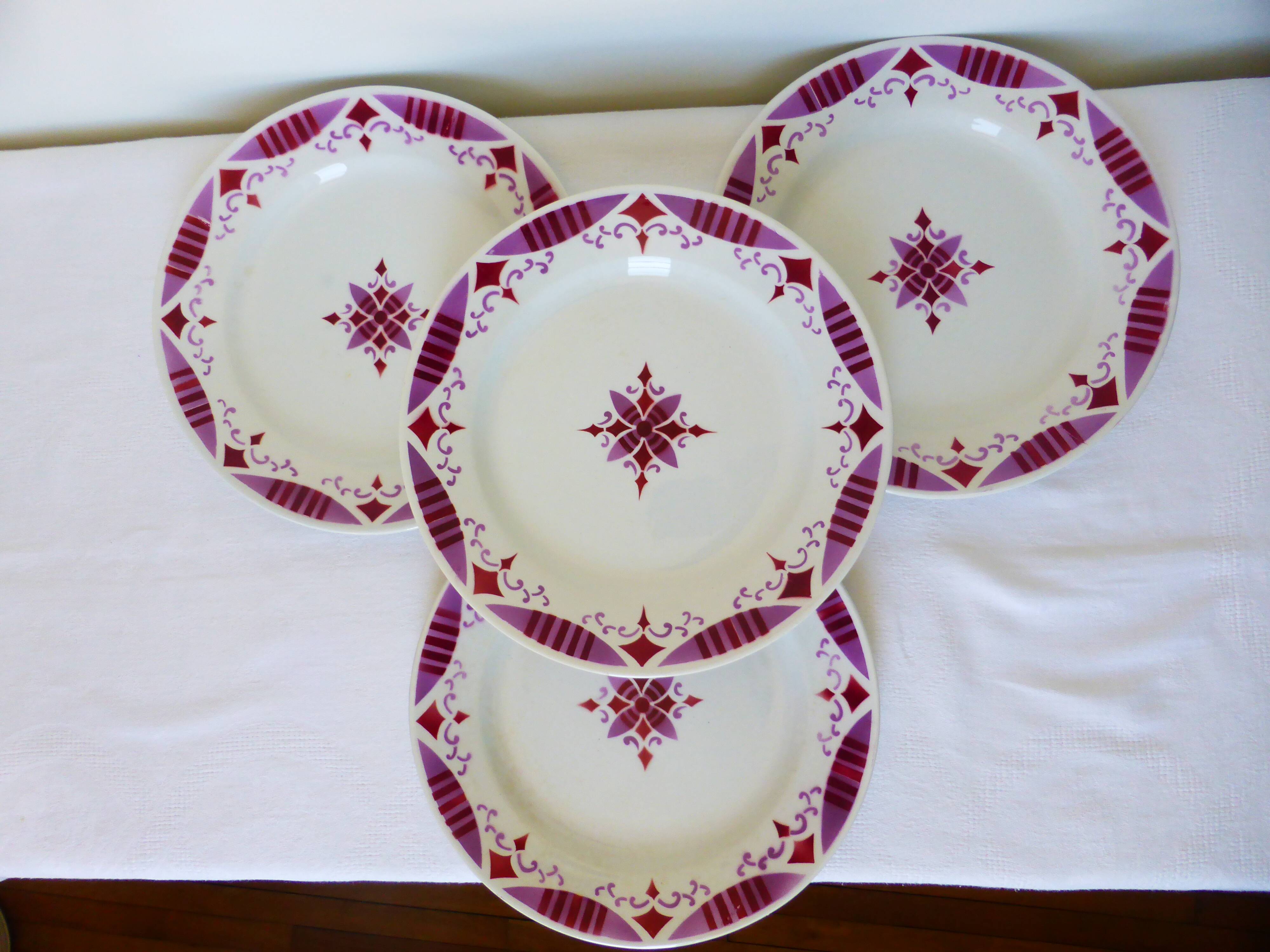 4 assiettes plates du Moulin des Loups et Hamage Madeleine 2106191