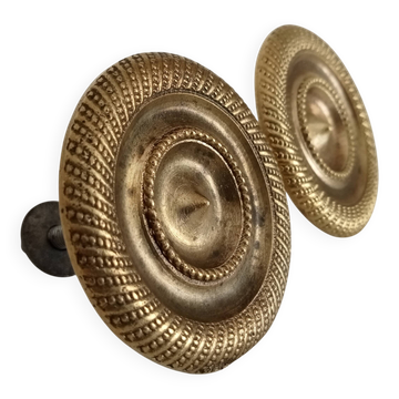 Pair of Empire bronze furniture knobs from the 19th century.