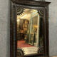 Breton Renaissance style mirror in solid oak with brown patina circa 1850