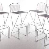 Set of 4 Bar Stools by Till Behrens by Schlubach, 1980