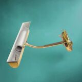 Vintage polished brass adjustable table lamp – 1970s wall light