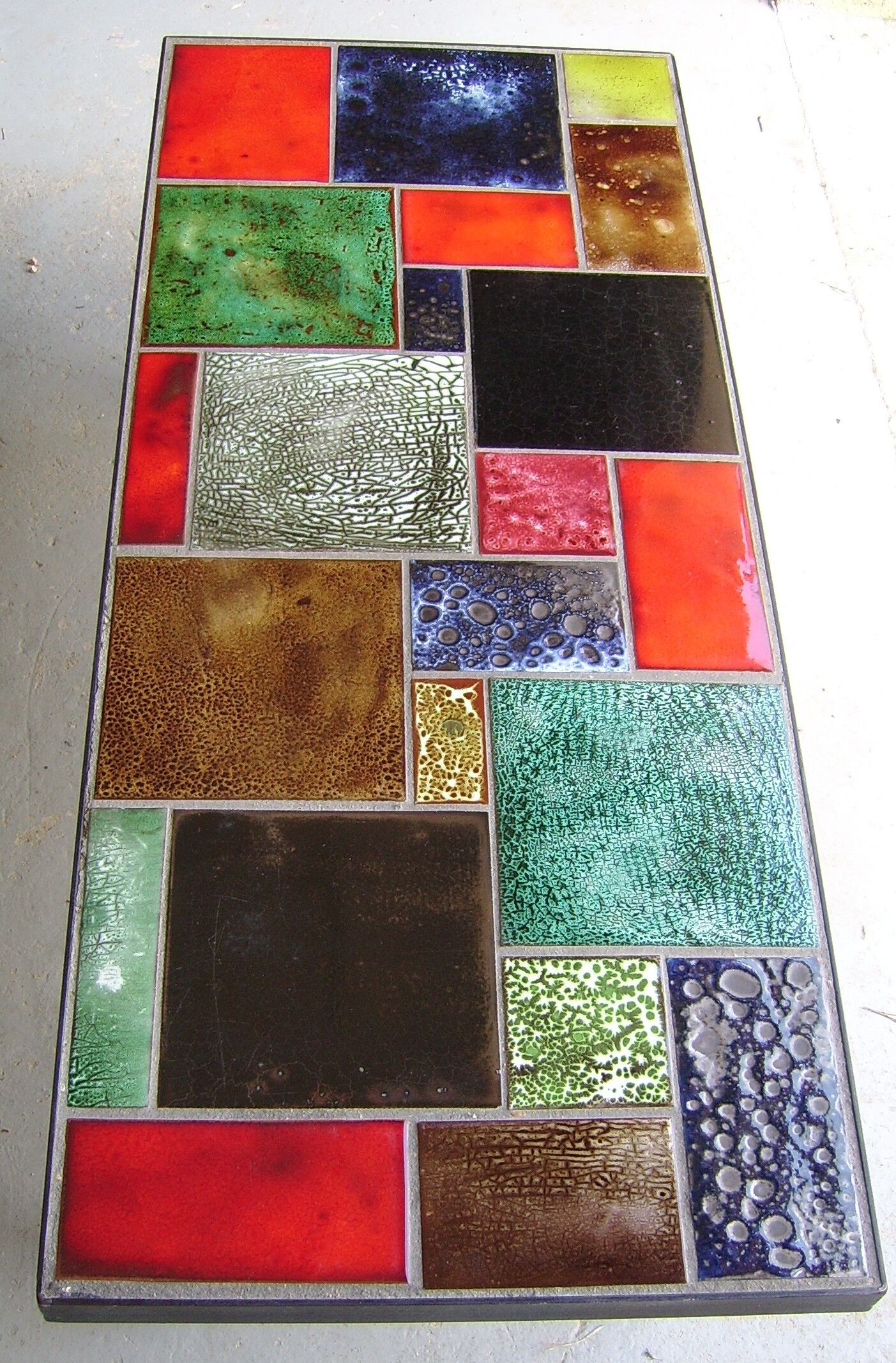 Table wrought iron and ceramics Vallauris