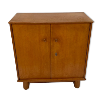 Vintage cabinet wall unit 50s design oak minimalist