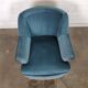 Pair of blue velvet armchairs with fringes