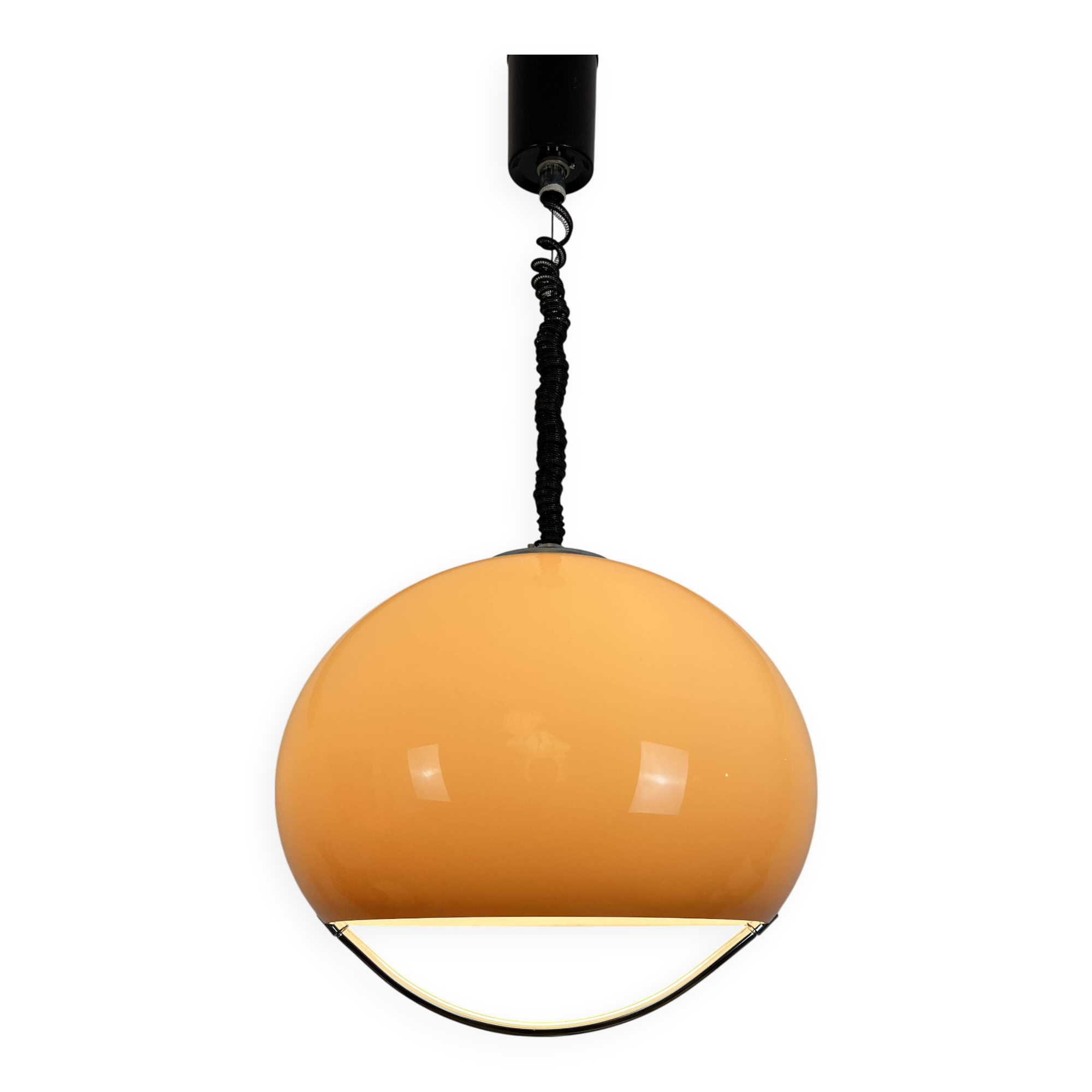 Guzzini pendant light, Jolly model by Luigi Massoni, 70's space age style