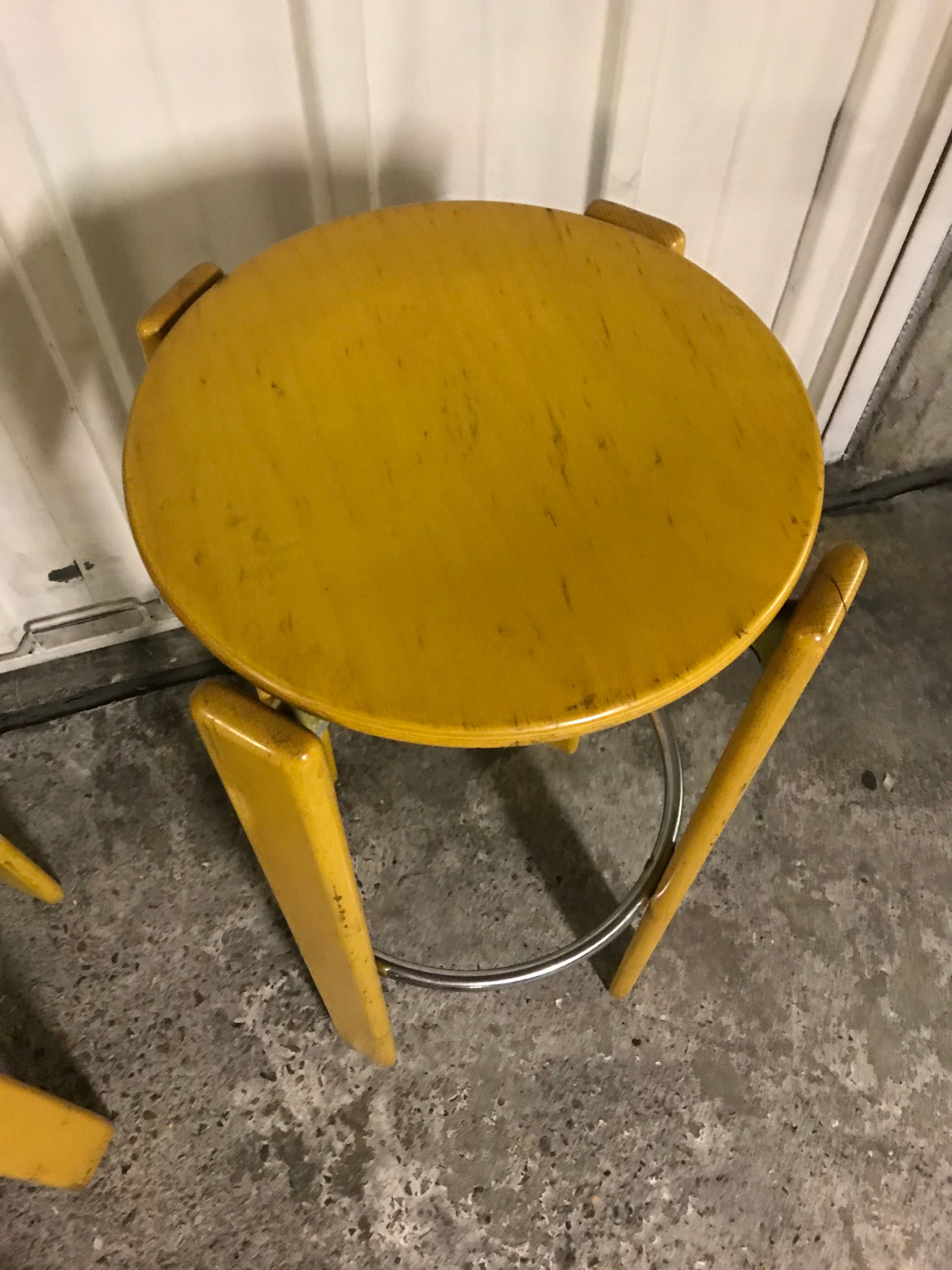 Pair of Bruno Rey bar stools
