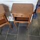 Pair of Louis XV style oak bedside tables