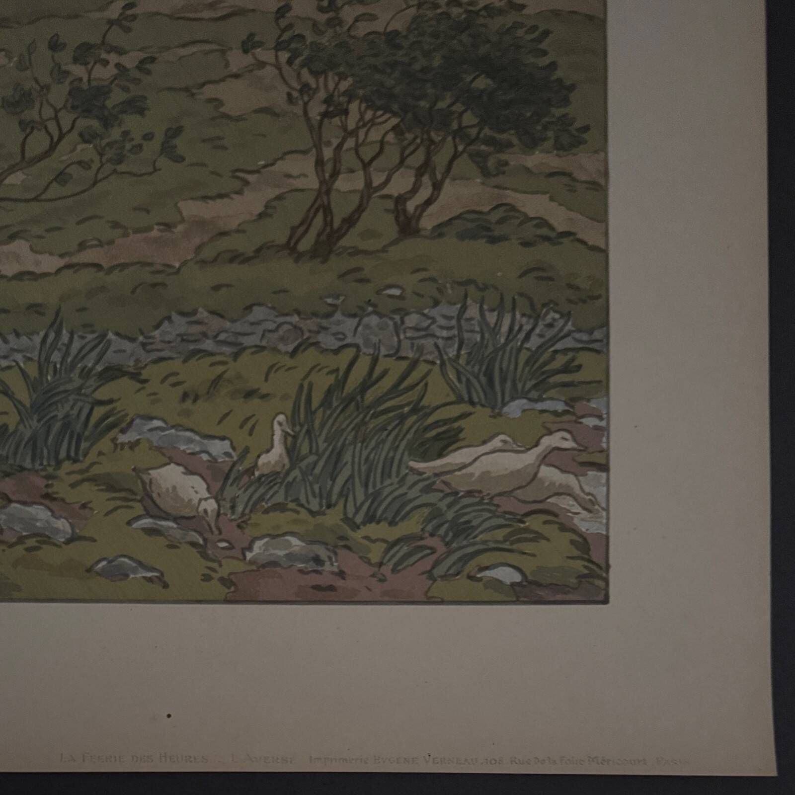 Lithographie par Henri Rivière La Féérie des Heures - L'Averse