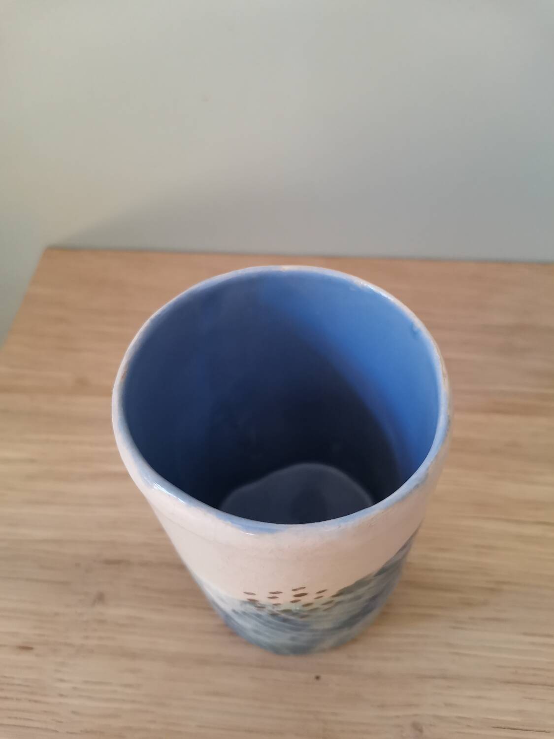 Tasse céramique artisanale couleur pastels bleu