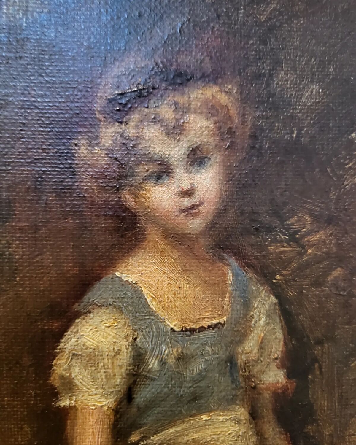 Oil on canvas to the girl