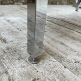 Table basse chrome et carrelage années 50