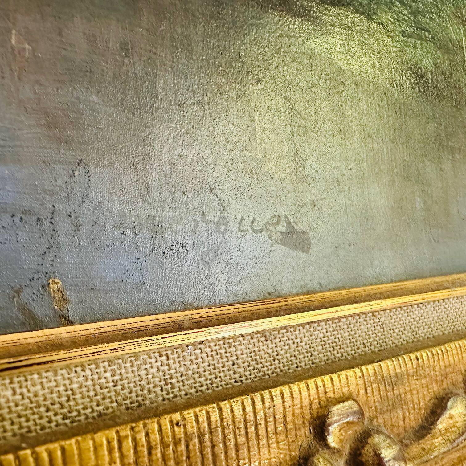 Painting "Countryside Landscape" late 19th century