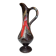 Vallauris decorative vase pitcher 25 cm red and brown fat lava enamel