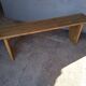 Solid patinated wood bench 140cm