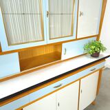 50s vintage kitchen cabinet with brass and formica