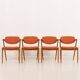 Kai Kristiansen #42  chairs, set of 4, Denmark 1960s