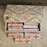 12 ancient fleur de lys knife holders in terracotta