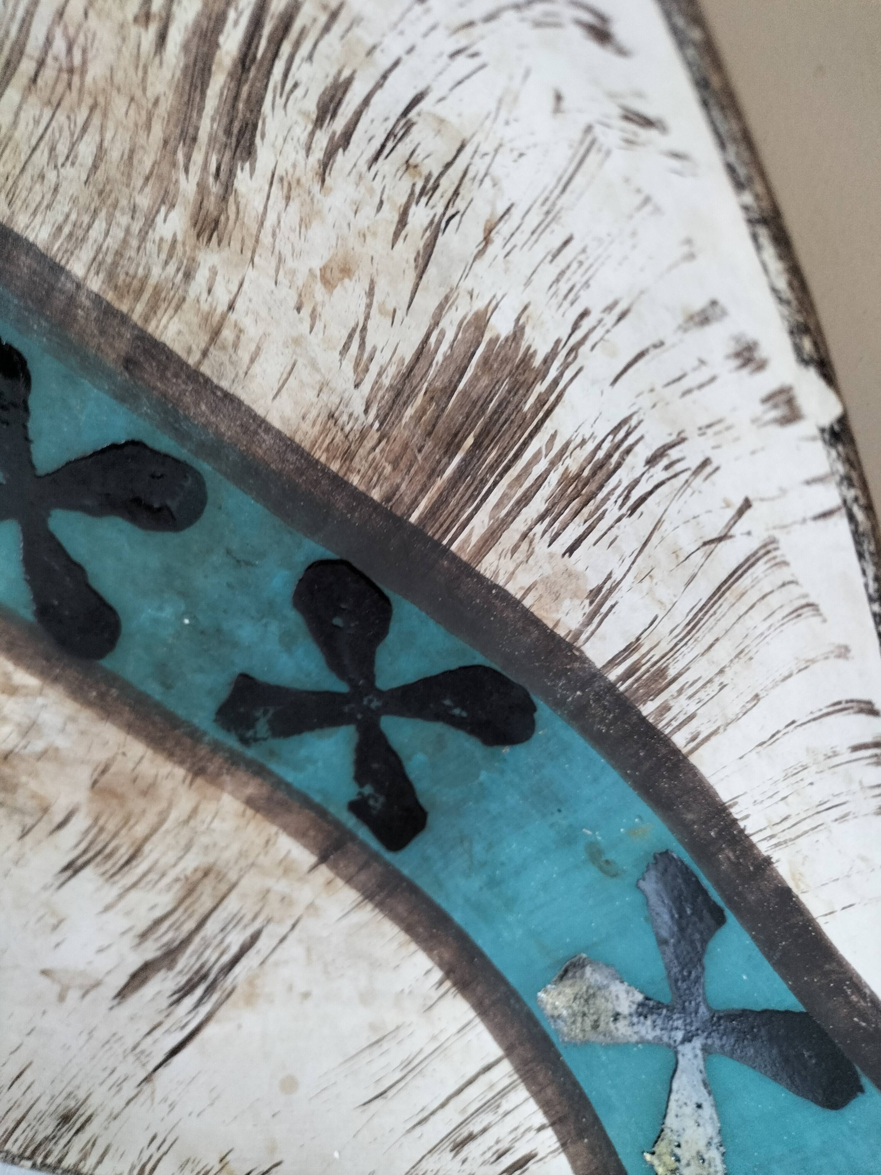 Vintage triangular ceramic bowl