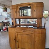 Solid wood and vintage marble