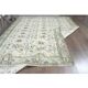 1970s Vintage Turkish Handmade Wool Beige Oversized Area Rug 208x295