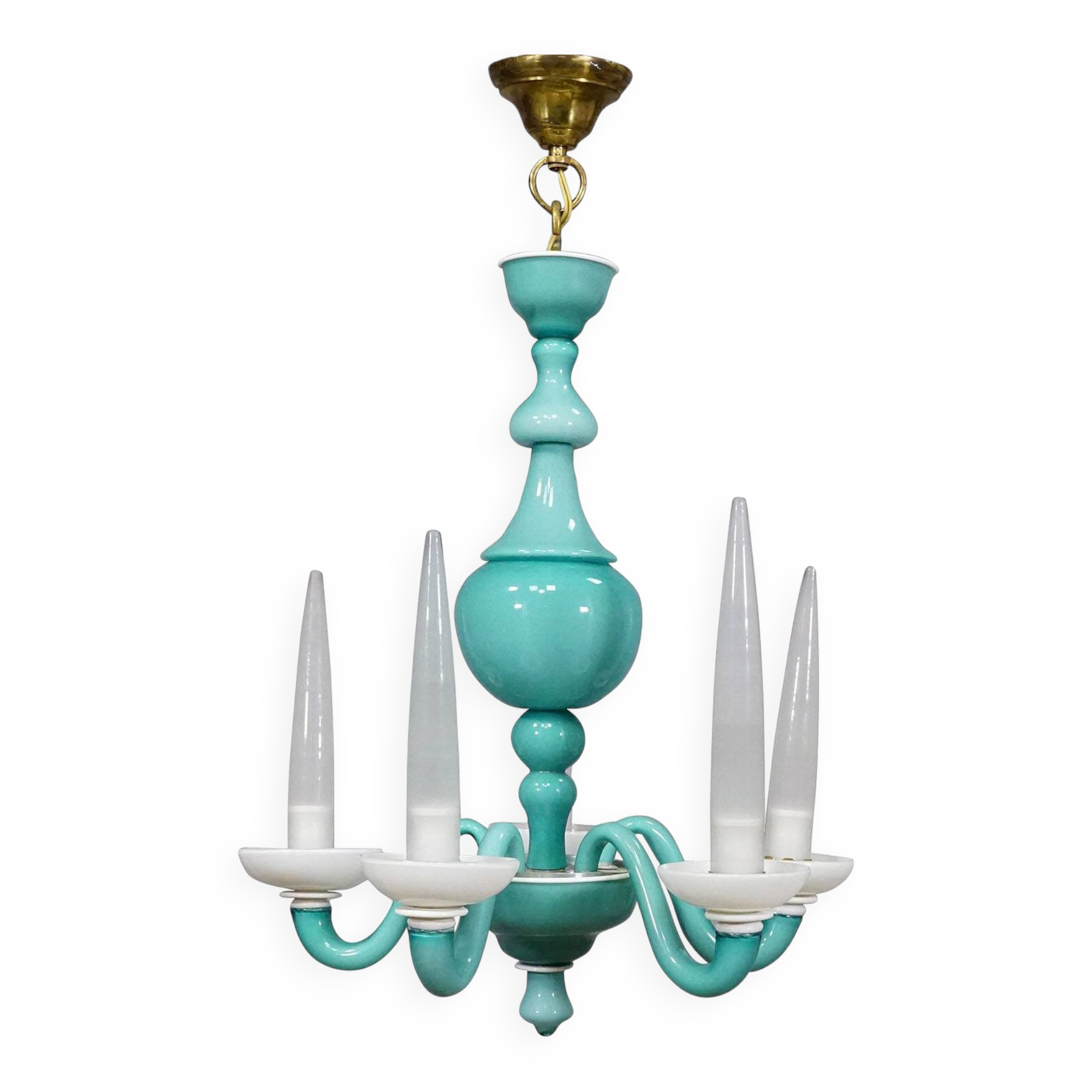 Murano glass chandelier by Gio Ponti for Venini, 1940s