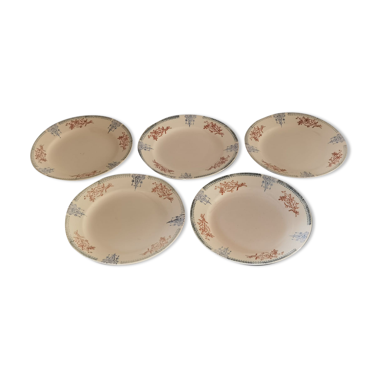 Set of semi-hollow plates Amandinoise St Amand vintage