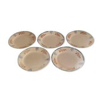 Set of semi-hollow plates Amandinoise St Amand vintage