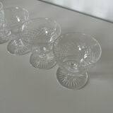 Set of 4 crystal tasting glasses
