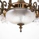 Brass chandelier from the 1950s, Western Europe.