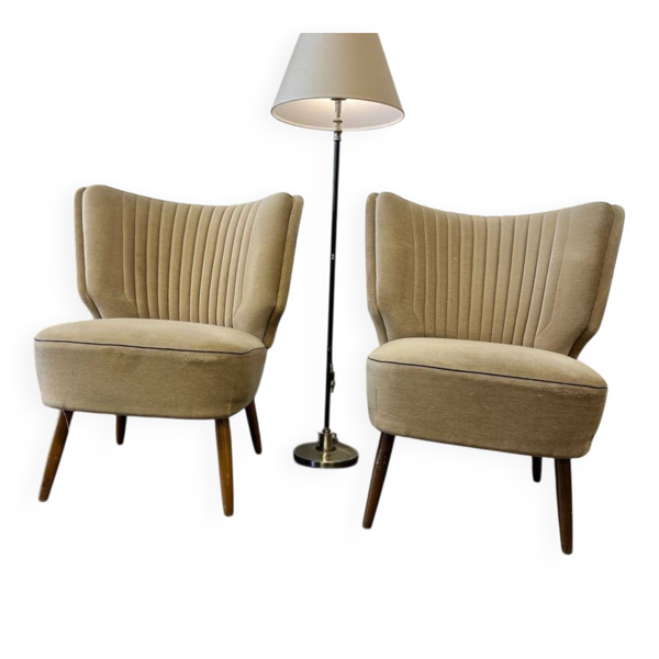 Ensemble de 2 fauteuils cocktail vintage / fauteuils / petits fauteuils