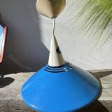 Suspension en métal brillant bleu