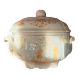 Large covered soup tureen Ollérys – Hand-painted art ceramic