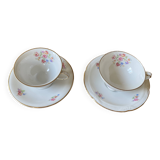 Lot 2 tasses à café et soucoupes - Zeh Scherzer - vintages, anciennes