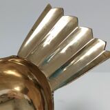 Zoomorphic cut brass bird 70s