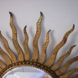 Sun gold metal mirror 54x54cm