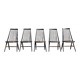 Set of 5 vintage Scandinavian chairs, antique seating furniture